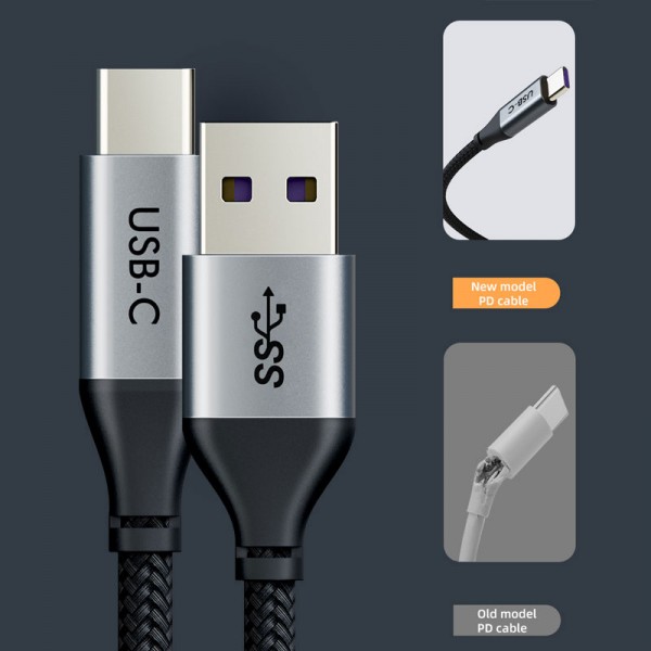 CABLETIME καλώδιο USB-C σε USB CMAM5A, 5A, 480Mbps, 0.25m, μαύρο