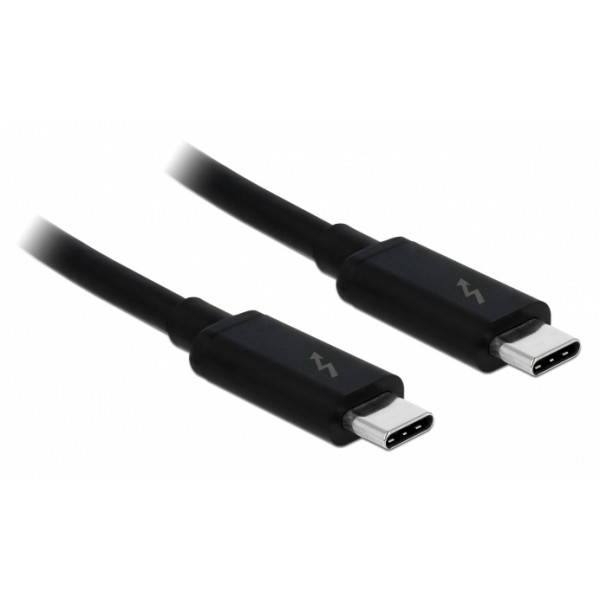 DELOCK καλώδιο USB Type-C 84846, Thunderbolt3, 100W, 20Gbps, 1.5m, μαύρο