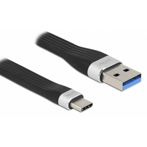 DELOCK καλώδιο USB 3.2 Gen 1 σε USB-C 85771, 5Gbps, 3Α, FPC, 13.5cm