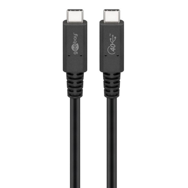 GOOBAY καλώδιο USB-C 60200, USB4 Generation 3x2, 100W, 40Gbps, 1m, μαύρο