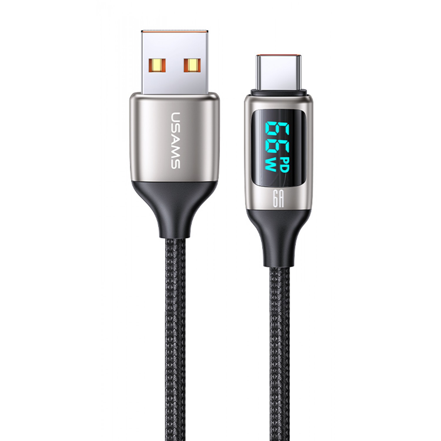 USAMS καλώδιο USB-C σε USB US-SJ544, 30W 6A, 1.2m, ασημί