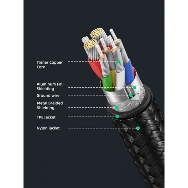 CABLETIME καλώδιο USB-C σε USB CT-AMCMG1, 3A, 5Gbps, 1m, μαύρο